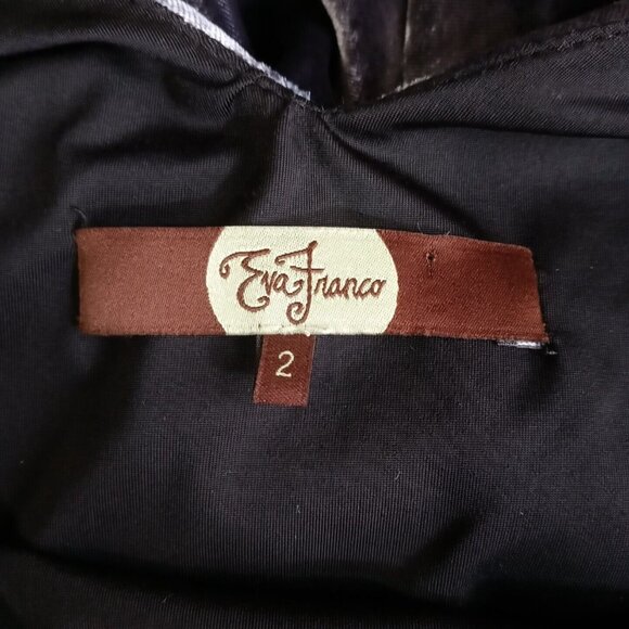 Anthropologie Eva Franco Velvet Dress Size 2 Gray - Picture 9 of 10